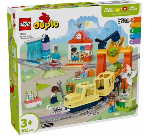 LEGO® DUPLO 10428 Duży interaktywny pociąg miejski