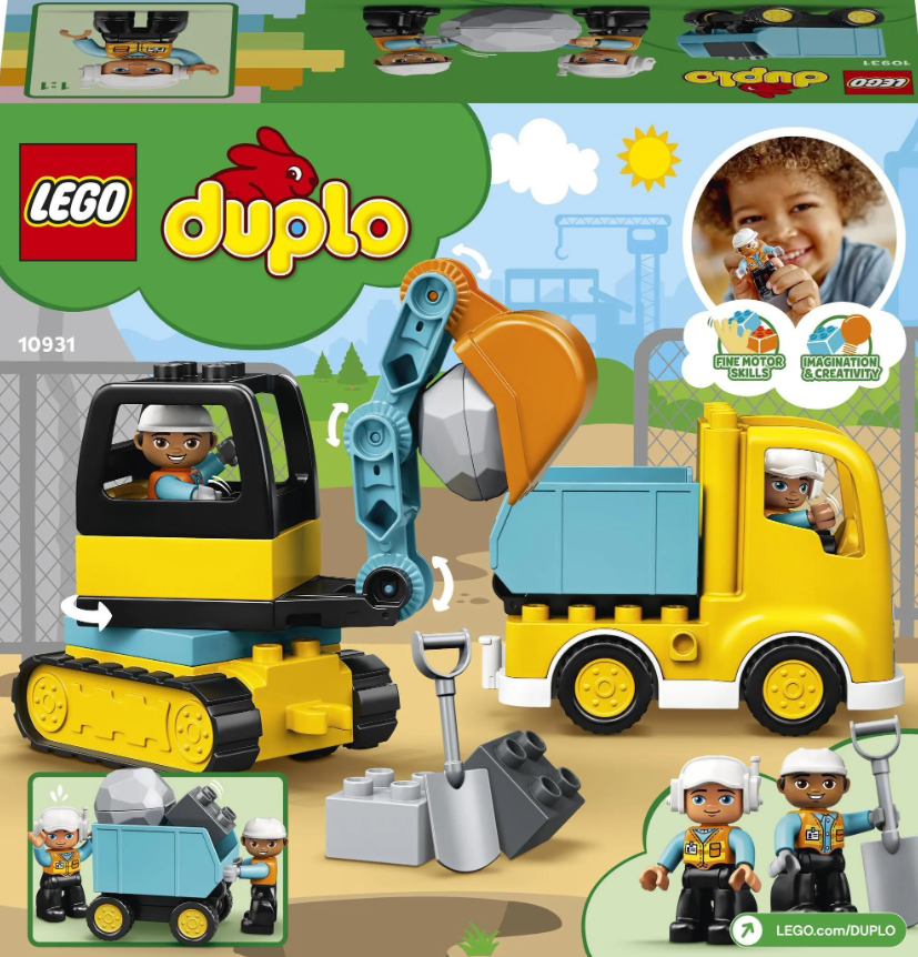 LEGO® DUPLO 10931 Ciężarówka i koparka gąsienicowa