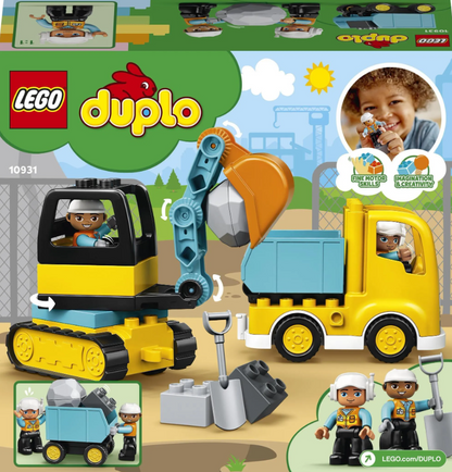LEGO® DUPLO 10931 Ciężarówka i koparka gąsienicowa