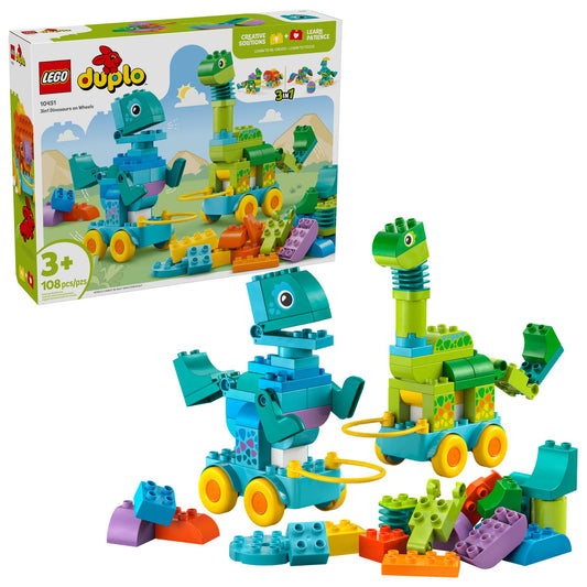 LEGO® DUPLO 10451 3w1 dinozaury na kółkach